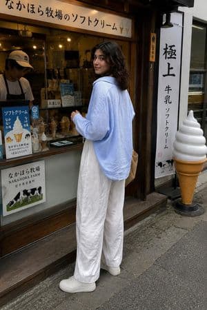 Japanese Street Photography Portrait - AI image template preview