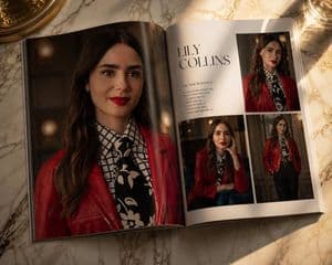 Luxury Fashion Magazine Editorial Layout - AI image template preview