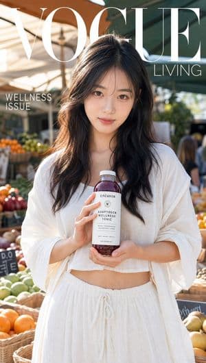 Wellness Magazine Lifestyle Cover - AI image template preview