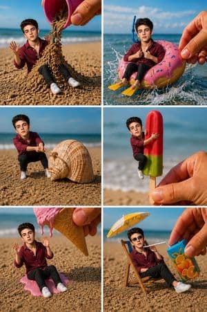 Miniature Beach Adventure Collage preview