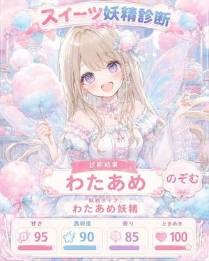 Pastel Sweets Fairy Diagnosis Card preview