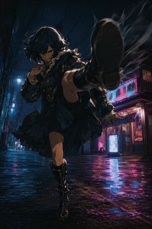 Anime Alley Kick Transformation - AI image template preview