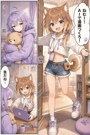 Cute AI Manga Lesson Comic Page preview