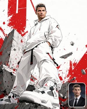 Urban Street Art Character Illustration - AI image template preview