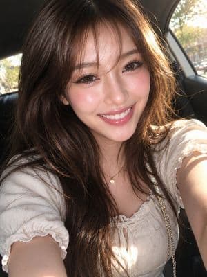 East Asian Woman Car Selfie Portrait preview