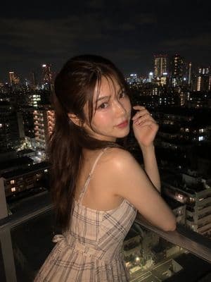 Urban Night Balcony Portrait - AI image template preview