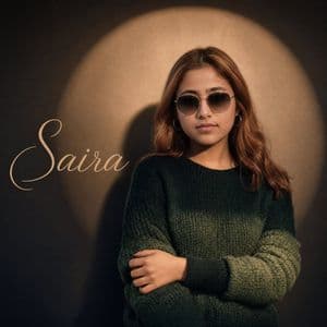 Saira Halo Spotlight Portrait - AI image template preview