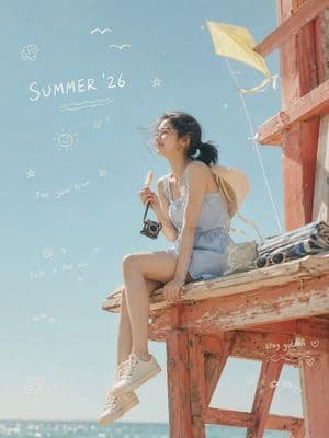 Nostalgic Summer '26 Lifestyle Photo - AI image template preview