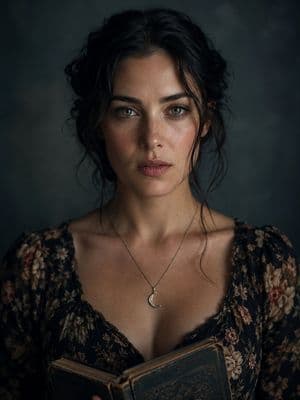Moody Fine Art Editorial Portrait - AI image template preview