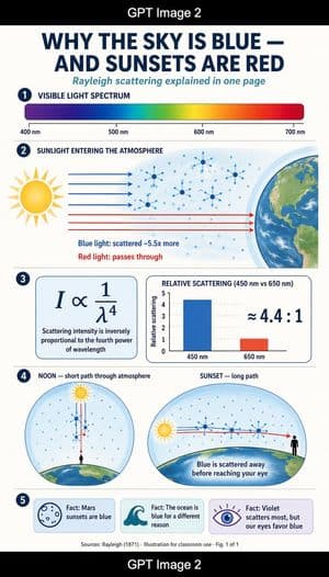 Rayleigh Scattering Infographic preview
