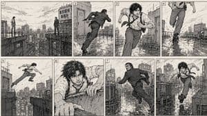 Action Chase 2D Storyboard - AI image template preview