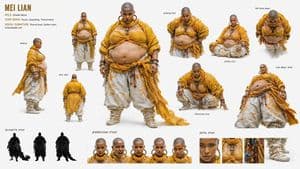 Shaolin Monk Character Sheet preview