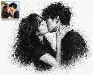 Monochrome Carbon Dust Art Style preview