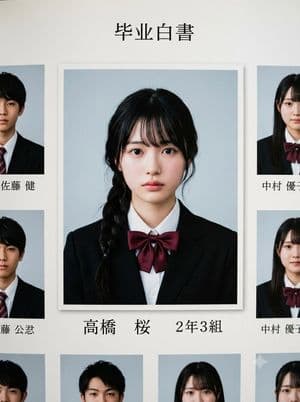 Japanese High School Yearbook Portrait preview