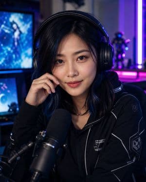 Asian Digital Influencer Portrait - AI image template preview