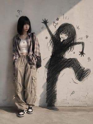 Mischievous Doodle Shadow - AI image template preview