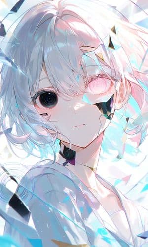 Crystalline Cybernetic Anime Girl - AI image template preview