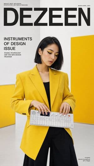 Bauhaus-Inspired Design Magazine Cover - AI image template preview