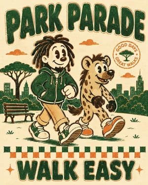 Vintage Rubber Hose Mascot Poster - AI image template preview