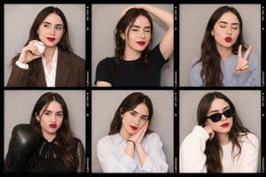 Korean Photoism Photobooth Grid - AI image template preview