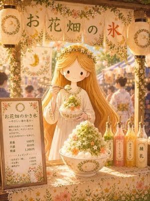 Japanese Festival Kakigori Stall - AI image template preview