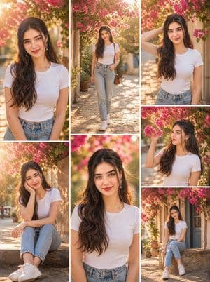 Lifestyle Character Photo Collage - AI image template preview
