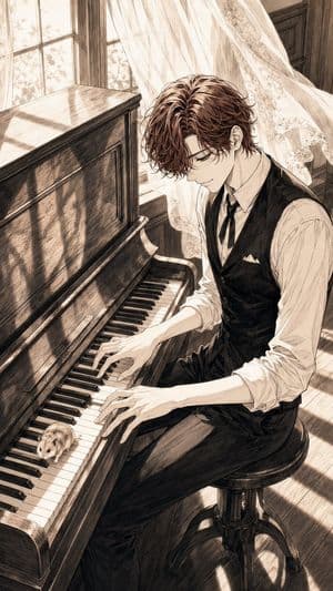 Sepia Pen Art Illustration - AI image template preview
