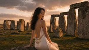 Hyperrealistic Cinematic Stonehenge Portrait - AI image template preview
