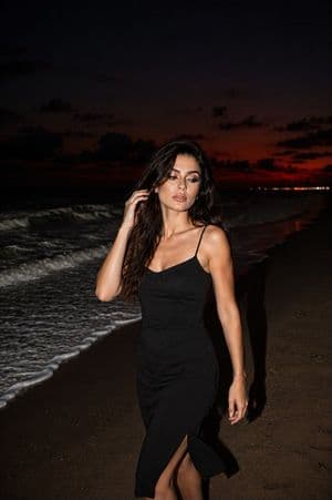 Cinematic Beach Walk with Flash - AI image template preview