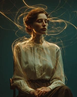 Ethereal Editorial Studio Portrait - AI image template preview
