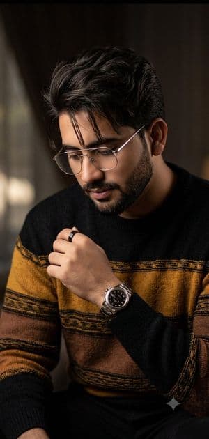 Luxury Editorial Male Portrait - AI image template preview