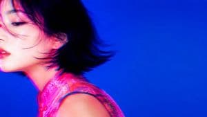 Neon Blue Fashion Portrait - AI image template preview