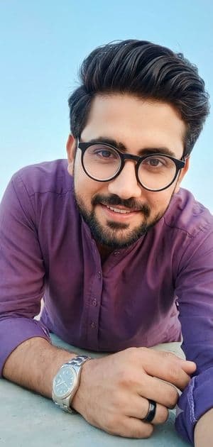 Male Portrait with Kurta and Glass Skin - AI image template preview