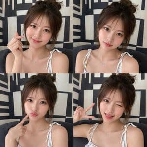 Korean Beauty Editorial Collage - AI image template preview