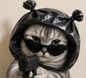 Sassy British Shorthair Cat Portrait - AI image template preview