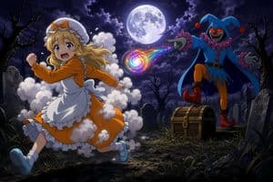 Moonlit Anime Graveyard Chase preview