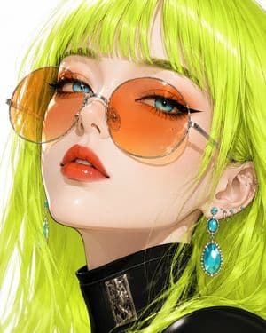 Anime Beauty Editorial Portrait - AI image template preview