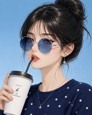 Anime Fashion Editorial Portrait - AI image template preview