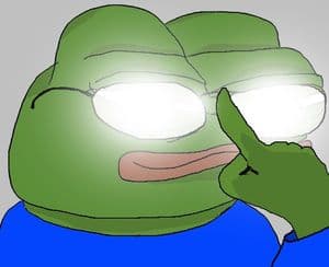 Glowing Glasses Frog Meme - AI image template preview