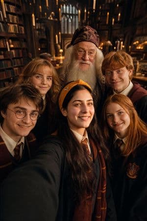 Harry Potter Cast Selfie in Hogwarts preview