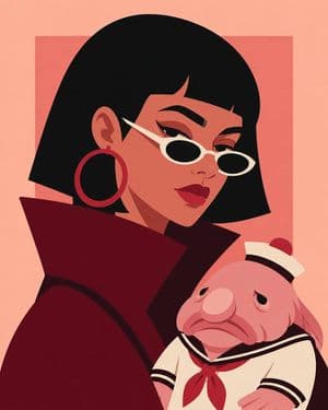 Editorial flat-vector character portrait preview