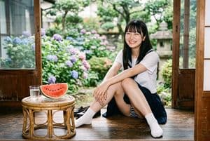 Summer Veranda Schoolgirl Photo preview