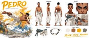 Character sheet prompt:

“Create a premium cinemat preview