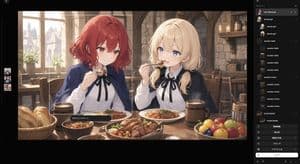 Anime Tavern Dinner Scene preview