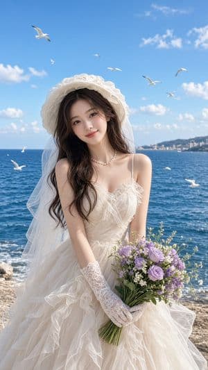 Seaside Bridal Portrait preview