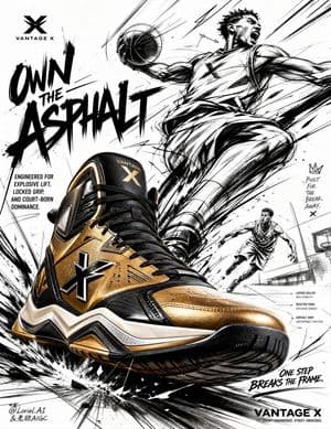 Urban Basketball Sneaker Poster Design preview