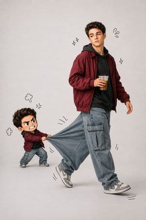 Teen With Chibi Pant-Leg Tug preview