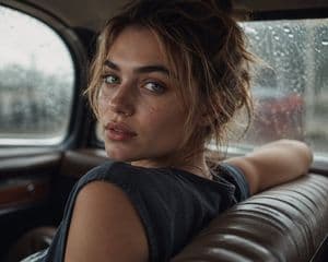 Cinematic Vintage Car Portrait preview