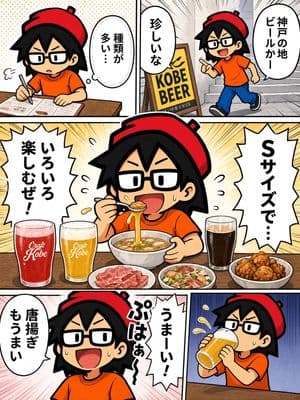 Chibi Kobe Beer Manga Page preview