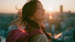 Golden Hour City Window Portrait preview